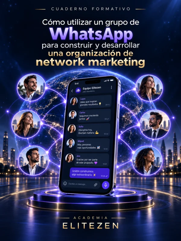 Portada de Cómo utilizar un grupo de WhatsApp para construir y desarrollar una organización de Network Marketing